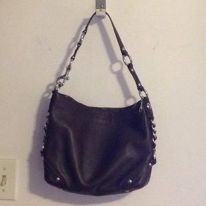 Coach Brown Leather Purse with Silver Hardware